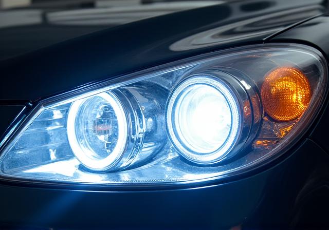 뿌옇게 변한 헤드라이트의 전후 비교 사진 - 이후 상태